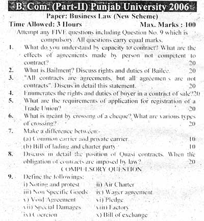 previous question papers of punjab university previous question papers of punjab university