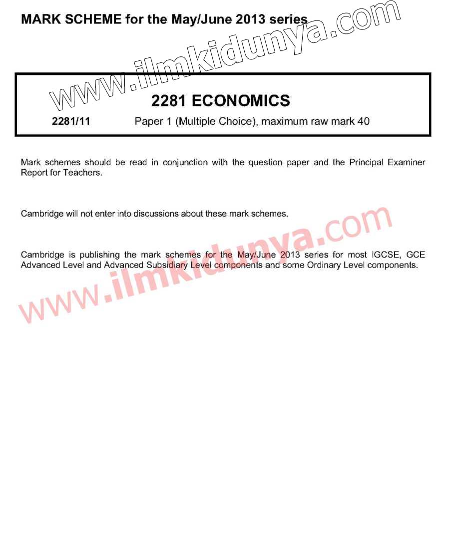 Past paper 2013 cie cambridge international examinations o level